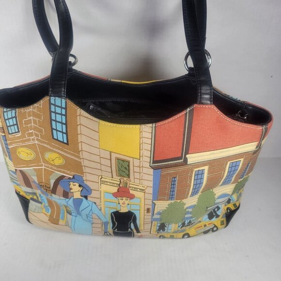 Frankie & Johnnie Women Embellished LA City Scene Tote Bag - Picture 9 of 15